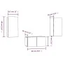 TV-Möbel-Set, 3-teilig, aus grauem Sonoma-Sperrholz. von , TV-Möbel - Ref: Foro24-3120231, Preis: 93,36 €, Rabatt: %