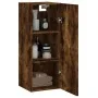 Engineered smoked oak wood wall cabinet 34.5x34x90 cm by , Sideboards - Ref: Foro24-834999, Price: 54,16 €, Discount: %