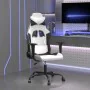 Silla gaming cuero sintético blanco y negro de , Sillones para videojuegos - Ref: Foro24-3143651, Precio: 118,35 €, Descuento: %