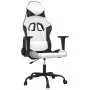 Silla gaming cuero sintético blanco y negro de , Sillones para videojuegos - Ref: Foro24-3143651, Precio: 118,35 €, Descuento: %