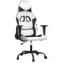 Silla gaming cuero sintético blanco y negro de , Sillones para videojuegos - Ref: Foro24-3143651, Precio: 118,35 €, Descuento: %