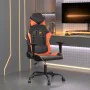 Gaming-Stuhl aus schwarzem und orangefarbenem Kunstleder von , Gaming-Stühle - Ref: Foro24-3143647, Preis: 107,31 €, Rabatt: %