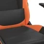 Gaming-Stuhl aus schwarzem und orangefarbenem Kunstleder von , Gaming-Stühle - Ref: Foro24-3143647, Preis: 107,31 €, Rabatt: %