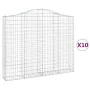 10 Stück Gabionenkörbe in Bogenform aus Eisen 200x30x160/180 cm. von , Töpfe und Pflanzgefäße - Ref: Foro24-3145501, Preis: 1...