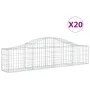 Gabion baskets 20 units, arched shape, iron, 200x30x40/60 cm by , Pots and planters - Ref: Foro24-3145382, Price: 980,55 €, D...