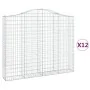 Wire mesh baskets 12 units, arched shape, iron, 200x30x160/180 cm by , Pots and planters - Ref: Foro24-3145503, Price: 1,00 €...