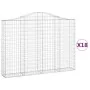 Wire mesh baskets 18 units, arched shape, iron, 200x30x140/160 cm by , Pots and planters - Ref: Foro24-3145486, Price: 1,00 €...