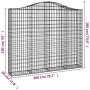 8 units of arched iron gabion baskets 200x30x160/180 cm by , Pots and planters - Ref: Foro24-3145499, Price: 1,00 €, Discount: %