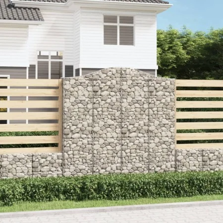 Gabion baskets 8 units arch shape iron 200x30x200/220 cm by , Pots and planters - Ref: Foro24-3145541, Price: 980,17 €, Disco...