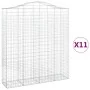 Cestas de gaviones 11 uds forma de arco hierro 200x50x220/240cm de , Maceteros y jardineras - Ref: Foro24-3145775, Precio: 1,...