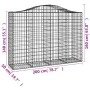 Wire mesh baskets 40 units in arch shape, iron, 200x50x140/160 cm. by , Pots and planters - Ref: Foro24-3145700, Price: 3,00 ...