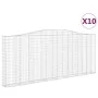 Gabion baskets 10 units, arched shape, iron, 400x30x160/180cm by , Pots and planters - Ref: Foro24-3145873, Price: 1,00 €, Di...