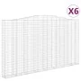 Gabion baskets 6 units arch shape iron 400x30x220/240 cm by , Pots and planters - Ref: Foro24-3145908, Price: 1,00 €, Discoun...