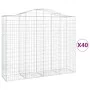 Wire mesh baskets 40 units, arched shape, iron, 200x50x160/180 cm by , Pots and planters - Ref: Foro24-3145721, Price: 4,00 €...