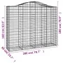Wire mesh baskets 40 units, arched shape, iron, 200x50x160/180 cm by , Pots and planters - Ref: Foro24-3145721, Price: 4,00 €...