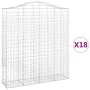 Gabionenkörbe 18 Stück Bogenform Eisen 200x50x220/240cm von , Töpfe und Pflanzgefäße - Ref: Foro24-3145780, Preis: 2,00 €, Ra...