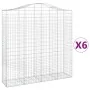 Sechserpack Gabionenkörbe in Bogenform aus Eisen 200x50x200/220 cm. von , Töpfe und Pflanzgefäße - Ref: Foro24-3145749, Preis...