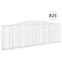 Gabion baskets 25 units, arched shape, iron, 400x30x120/140cm. by , Pots and planters - Ref: Foro24-3145850, Price: 3,00 €, D...