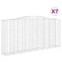 Gabion baskets 7 units, arched shape, iron, 400x50x180/200 cm by , Pots and planters - Ref: Foro24-3146013, Price: 1,00 €, Di...