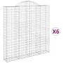 Gabion baskets 6 units arch shape iron 200x30x200/220 cm by , Pots and planters - Ref: Foro24-3146219, Price: 743,91 €, Disco...