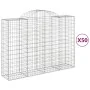 Wire mesh baskets 50 units in arch shape, iron, 200x50x140/160 cm by , Pots and planters - Ref: Foro24-3146381, Price: 4,00 €...