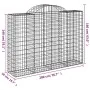 Wire mesh baskets 50 units in arch shape, iron, 200x50x140/160 cm by , Pots and planters - Ref: Foro24-3146381, Price: 4,00 €...