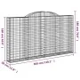 Cestas de gaviones 9 uds forma de arco hierro 300x30x160/180 cm de , Maceteros y jardineras - Ref: Foro24-3146582, Precio: 1,...