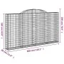 Gabion baskets 7 units arch shape iron 300x30x160/180 cm by , Pots and planters - Ref: Foro24-3146580, Price: 1,00 €, Discoun...