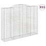 Gabion baskets 11 units, arched shape, iron, 300x50x220/240cm. by , Pots and planters - Ref: Foro24-3146818, Price: 2,00 €, D...