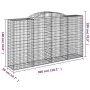 Wire mesh baskets 20 units, arched shape, iron, 300x50x160/180 cm. by , Pots and planters - Ref: Foro24-3146769, Price: 2,00 ...