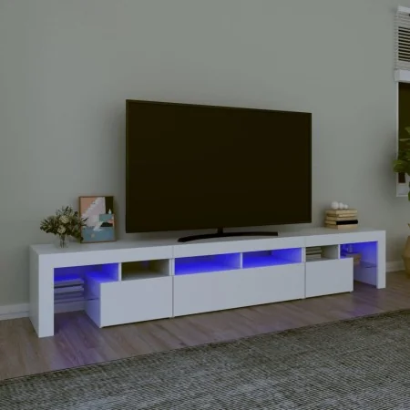 TV-Möbel mit LED-Lichtern in Weiß, 230x36,5x40 cm. von , TV-Möbel - Ref: Foro24-3152786, Preis: 171,22 €, Rabatt: %