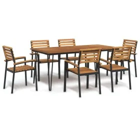 Gartenset 7-teilig Massivholz Akazie und Metall von , Gartensets - Ref: Foro24-3155419, Preis: 671,70 €, Rabatt: %