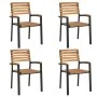 5-piece garden dining set made of solid acacia wood and metal. by , Garden sets - Ref: Foro24-3155406, Price: 529,16 €, Disco...
