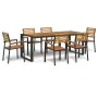 Gartenset 7-teilig Massivholz Akazie und Metall von , Gartensets - Ref: Foro24-3155412, Preis: 739,06 €, Rabatt: %