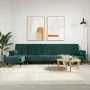 Ecksofa-Bett in Dunkelgrünem Samtstoff in L-Form, 271x140x70 cm. von , Sofas - Ref: Foro24-3157223, Preis: 476,24 €, Rabatt: %