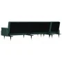 Ecksofa-Bett in Dunkelgrünem Samtstoff in L-Form, 271x140x70 cm. von , Sofas - Ref: Foro24-3157223, Preis: 476,24 €, Rabatt: %