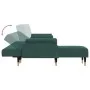Ecksofa-Bett in Dunkelgrünem Samtstoff in L-Form, 271x140x70 cm. von , Sofas - Ref: Foro24-3157223, Preis: 476,24 €, Rabatt: %