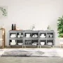 Display cabinets 3 units plywood gray concrete 60x35x70 cm by , Sideboards - Ref: Foro24-3185771, Price: 208,20 €, Discount: %
