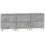 Sideboards 3 Stück aus grauem Sperrholz Beton 60x35x70 cm von , Sideboards - Ref: Foro24-3185771, Preis: 208,20 €, Rabatt: %