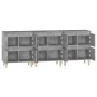 Sideboards 3 Stück aus grauem Sperrholz Beton 60x35x70 cm von , Sideboards - Ref: Foro24-3185771, Preis: 208,20 €, Rabatt: %