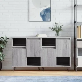 Sideboards 2 pieces plywood gray Sonoma by , Sideboards - Ref: Foro24-3190131, Price: 113,84 €, Discount: %