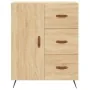 Tall plywood oak-colored highboard 69.5x34x180 cm by , Sideboards - Ref: Foro24-3189416, Price: 148,31 €, Discount: %
