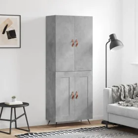 Hoher Schrank aus grauem Beton-Sperrholz, 69,5x34x180 cm. von , Sideboards - Ref: Foro24-3195767, Preis: 149,91 €, Rabatt: %