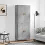 Tall plywood gray concrete sideboard 69.5x34x180 cm by , Sideboards - Ref: Foro24-3195767, Price: 149,88 €, Discount: %