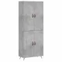 Aparador alto madera contrachapada gris hormigón 69,5x34x180 cm de , Aparadores - Ref: Foro24-3195767, Precio: 149,88 €, Desc...