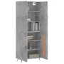 Tall plywood gray concrete sideboard 69.5x34x180 cm by , Sideboards - Ref: Foro24-3195767, Price: 149,88 €, Discount: %