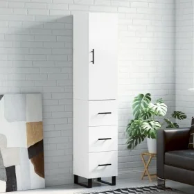 Hoher Schrank aus weißem Sperrholz, 34,5x34x180 cm. von , Sideboards - Ref: Foro24-3198873, Preis: 121,83 €, Rabatt: %