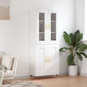 Hoher Schrank aus weißem Sperrholz 69,5x34x180 cm von , Sideboards - Ref: Foro24-3198321, Preis: 166,13 €, Rabatt: %