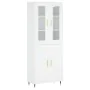 Tall white plywood highboard 69.5x34x180 cm by , Sideboards - Ref: Foro24-3198321, Price: 165,95 €, Discount: %