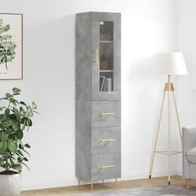Grau-betonierter Sperrholz-Sideboard 34,5x34x180 cm von , Sideboards - Ref: Foro24-3199229, Preis: 112,14 €, Rabatt: %